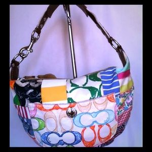 Authentic Coach Patchwork Hobo Purse