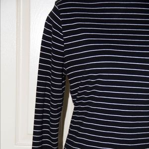 Merona Sweaters - Black and White Striped Stretchy Sweater Turtlenec Merona Sweaters - Black and White Striped Stretchy Sweater Turtlenec
