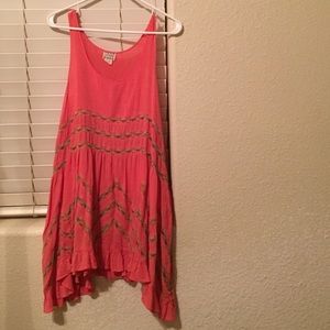 Free People pink trapeze dress