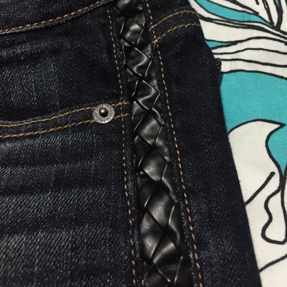 American Eagle Midi Shorts w/ Leather Detail - Picture 3 of 3