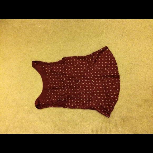 Marc Jacobs maroon peplum racerback blouse size 2 - Picture 3 of 3