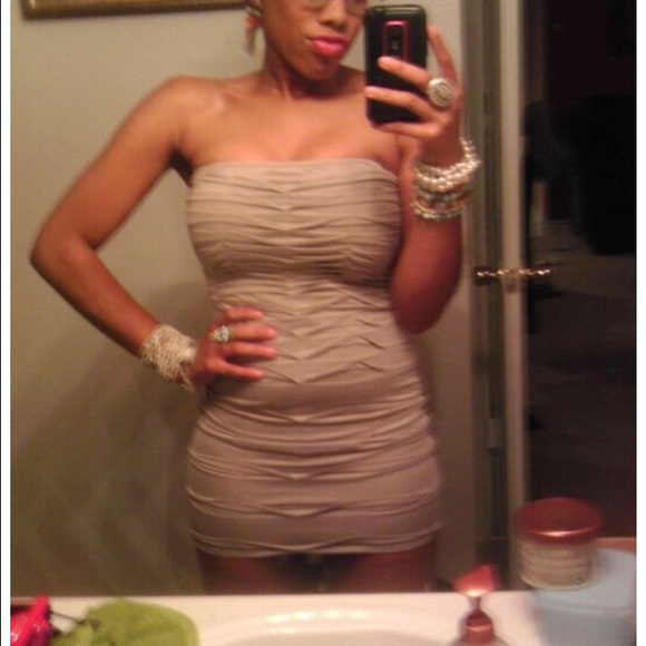 Club style tan dress