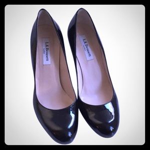 L.K.Bennett Maddox black wedge pumps