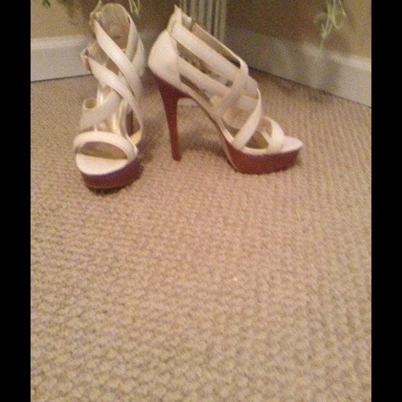 Sexy White Strappy Heels