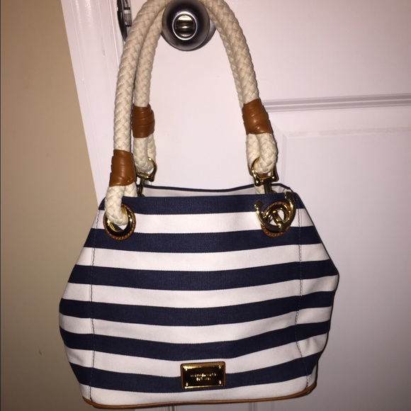 Michael Kors Marina Navy/White Stripe Canvas bag