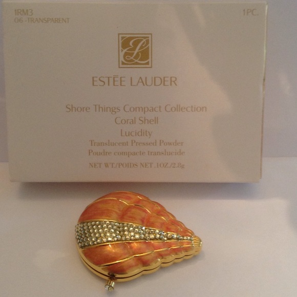 ESTEE LAUDER SHORE THINGS CORAL SHELL  COMPACT