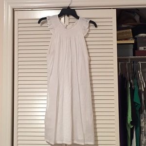 Jcrew white ruffled dress