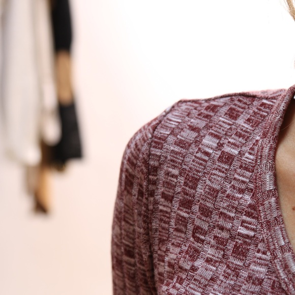 SOLD OUT Soft Burgundy Ribbed Top - Picture 4 of 4