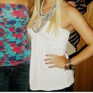 Jeweled halter top