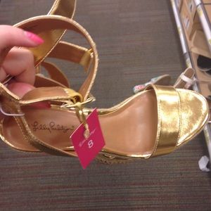 Lilly Pullitzer for Target Gold Wedges