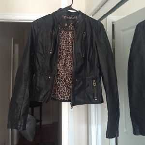Black leather jacket