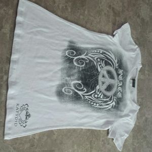 Short Sleeve T-shirt with Peace Symbol
