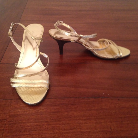 Calvin Klein gold dress sandals