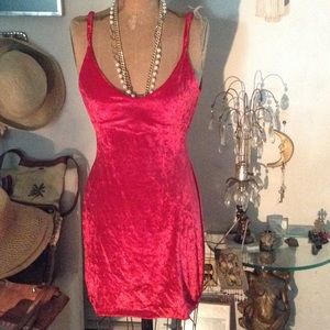 Crushed stretch velvet dress