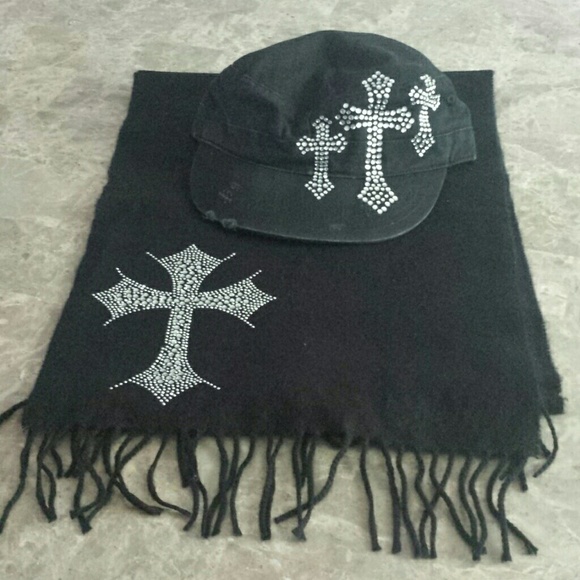 Rhinestone Hat & Scarf
