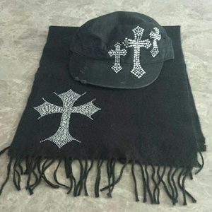 Rhinestone Hat & Scarf