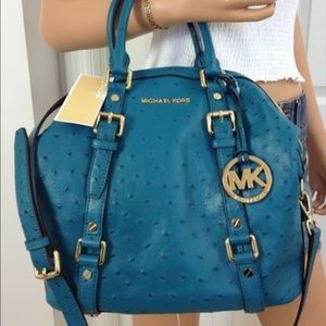 😍Michael Kors bedford ostrich leather satchel😍