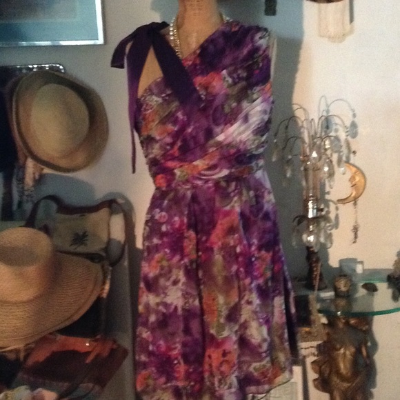 Silk print dress