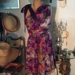 Silk print dress
