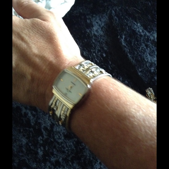 Gorgeous silver and gold bracelet watch