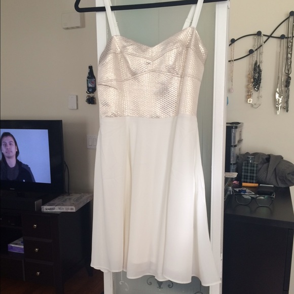 White flowy dress with embellished top