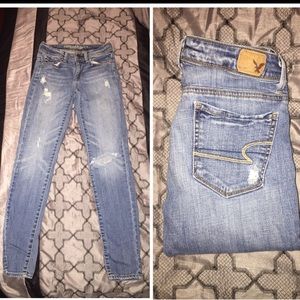 American eagle mid rise skinny jeans