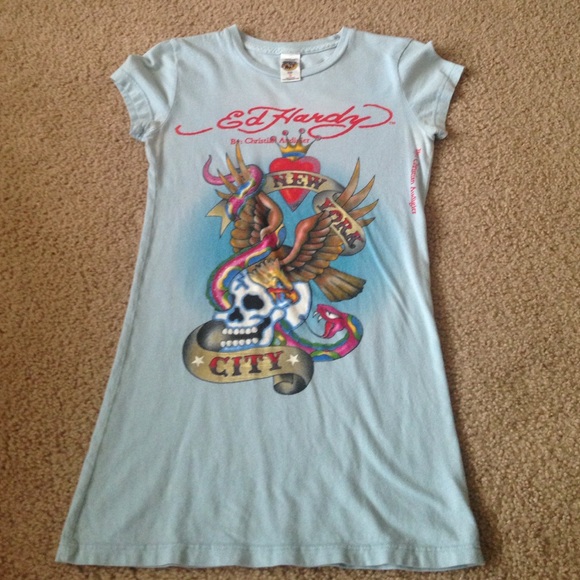 Blue Ed Hardy t-shirt
