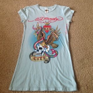 Blue Ed Hardy t-shirt
