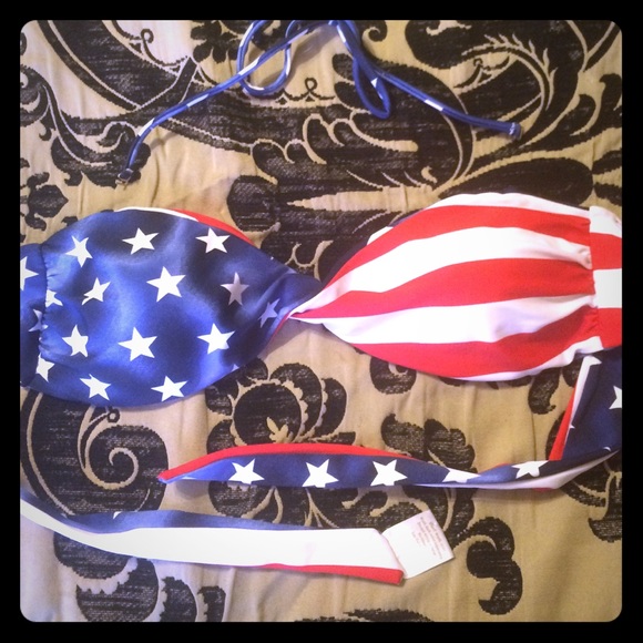 american flag bikini top