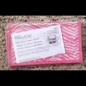 Pampered Chef Pink Zebra Coupon Holder