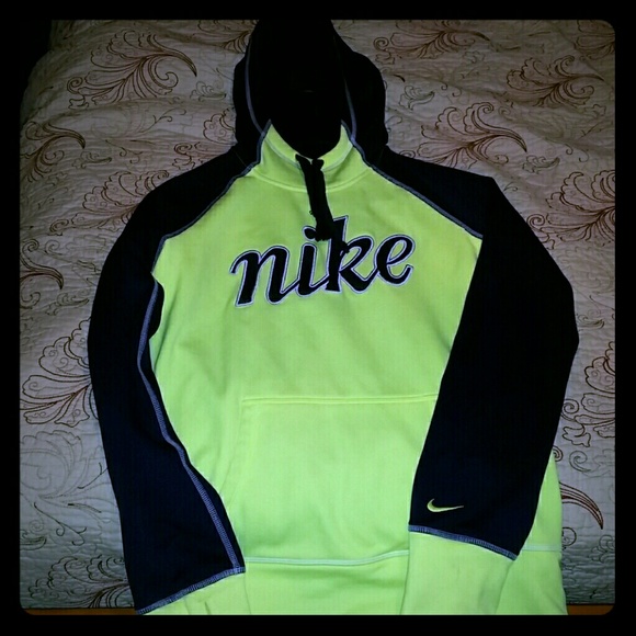 neon yellow hoodie nike