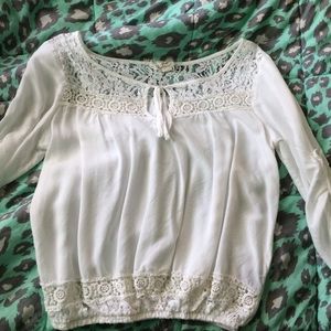 LA hearts white lace blouse