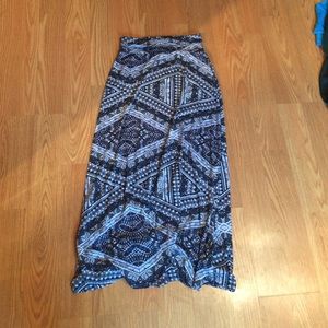 Aztec print maxi skirt