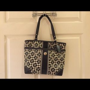 Black and white coach bag