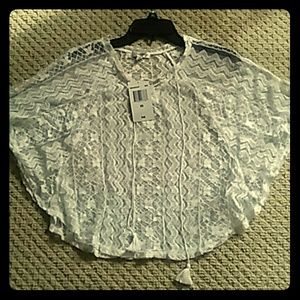 Beautiful poncho lace throw over