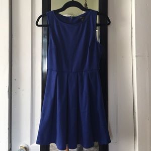 Blue Pleated Dress