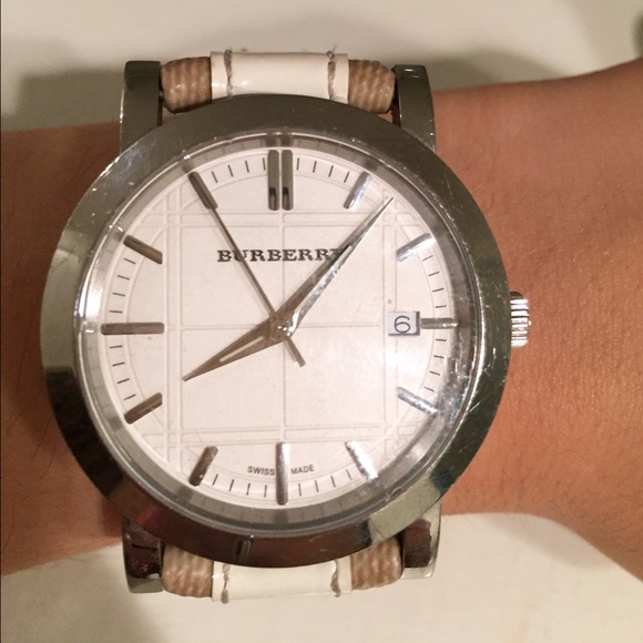 Authentic Burberry Watch in White