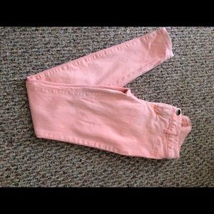 Charlotte Russe peach colored skinny jeans