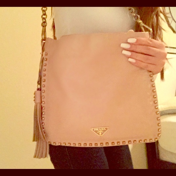 Authentic Nude/Blush Pink Prada Leather Bag