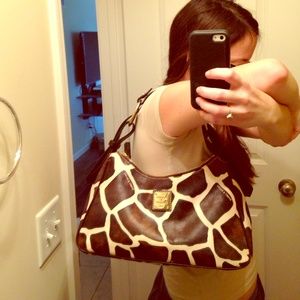 Dooney and Bourke giraffe print large hobo