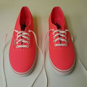Neon Coral Vans shoes never worn!