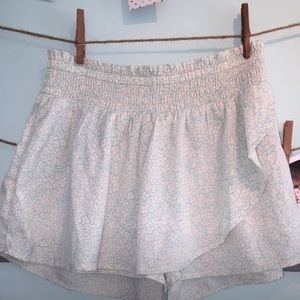 Light blue flowy floral shorts