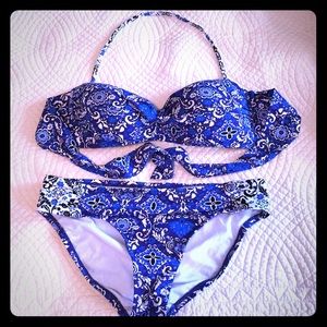 Blue paisley bikini