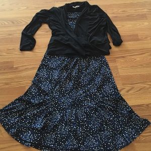 Two piece stretch skirt set