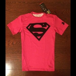 💟 Sold 💟 NWT Magenta Superman Compression tshirt