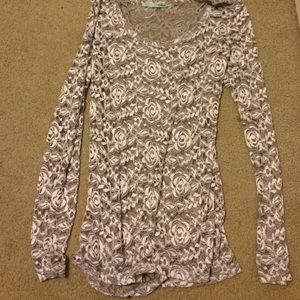 Lace see through blouse