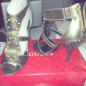 Guess Gold Multi Leather Stillettos