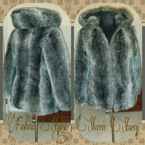 Sears Jackets & Blazers - Plus 70's Style Faux Fuzzy Coat