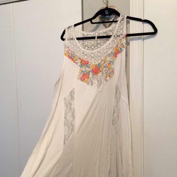 Free People Lace and Flower Top