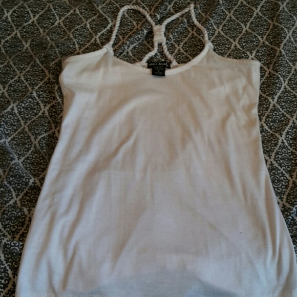 Wet seal white criss cross back tank!